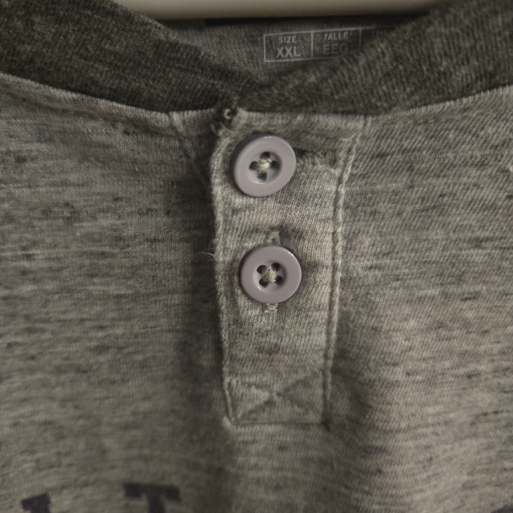 NFL Baltimore Ravens Team Apparel Gray Henley Shirt XXL - Picture 3 of 7